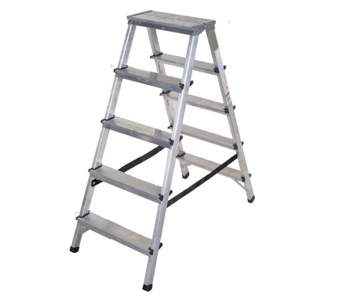 ALDOTRADE Schůdky oboustranné PROFI Al 2x5 - 150 kg